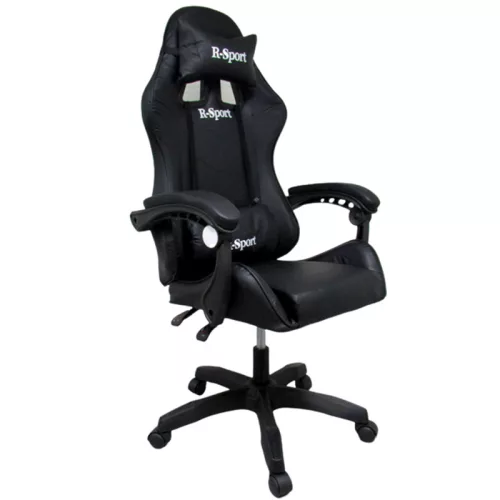 Gamer szék, forgószék masszázs funkcióval, fekete
