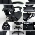 Gamer szék, forgószék masszázs funkcióval, fekete