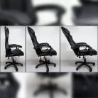 Gamer szék, forgószék masszázs funkcióval, fekete