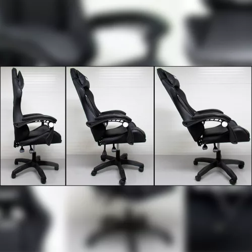 Gamer szék, forgószék masszázs funkcióval, fekete