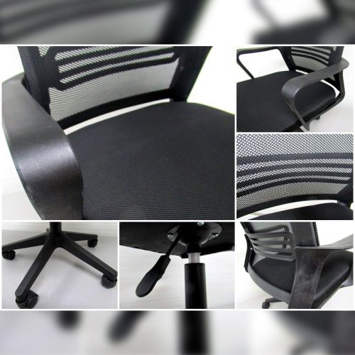 Ergonómikus irodai forgószék, számítógépes karosszék, fekete