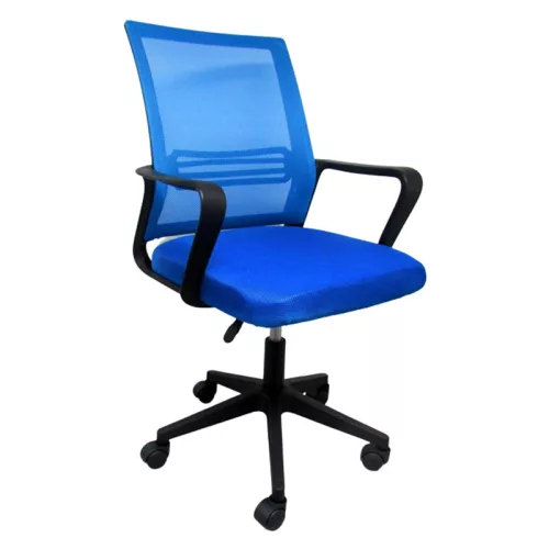 Ergonómikus irodai forgószék, számítógépes szék, kék