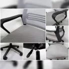 Ergonómikus irodai forgószék, számítógépes szék, szürke