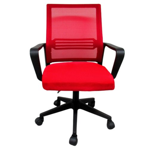Ergonómikus irodai forgószék, számítógépes szék, piros