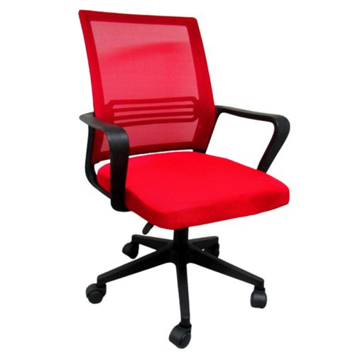 Ergonómikus irodai forgószék, számítógépes szék, piros