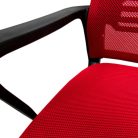 Ergonómikus irodai forgószék, számítógépes szék, piros