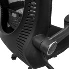 Modern irodai forgószék, puha kartámasszal, fekete