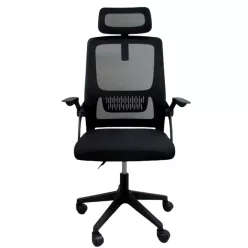 Fekete ergonómikus irodai forgószék, karosszék