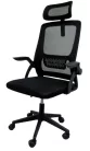 Fekete ergonómikus irodai forgószék, karosszék