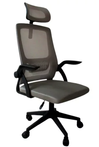 Szürke ergonómikus irodai forgószék, karosszék
