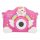 Gyerekkamera, digitális full HD kamera 32GB-os kártyával, rózsaszín, egyszarvú