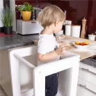 Konyhai fellépő, fehér színben, 3 szintes