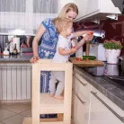 Konyhai fellépő gyerekeknek, natúr színben