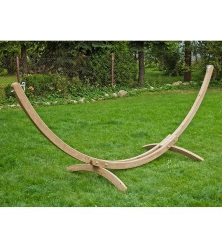 Prémium fa függőágy állvány, LUNGO, natúr