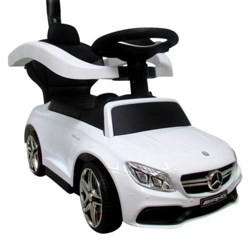 Mercedes AMG C 63 bébitaxi, tolókarral - fehér