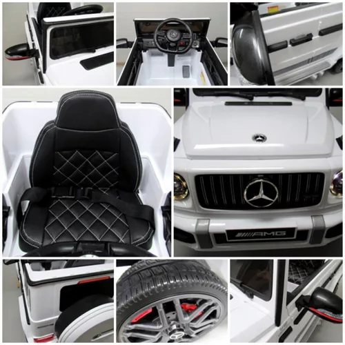 Mercedes G63 licence, elektromos kisautó - fehér