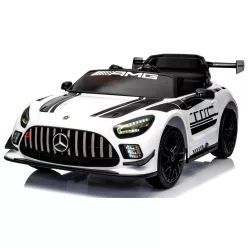 Eredeti Mercedes GT3 Evo- elektromos kisautó, fehér