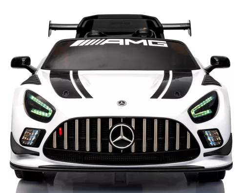 Eredeti Mercedes GT3 Evo- elektromos kisautó, fehér
