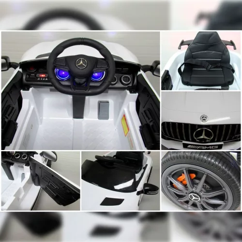 Mercedes AMG GTR elektromos kisautó 12V – fehér