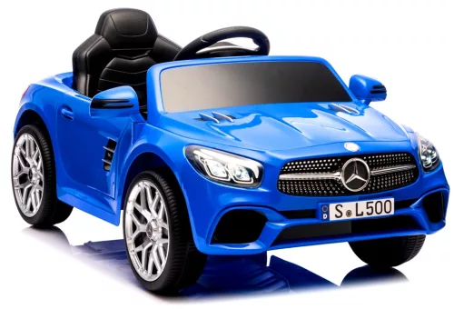 Kék (Lakkozott) Mercedes SL500  elektromos kisautó