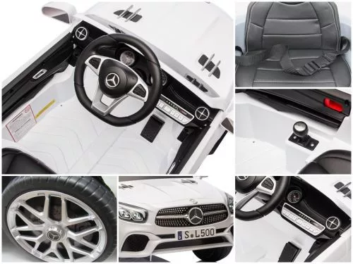 Fehér Mercedes SL500  elektromos kisautó