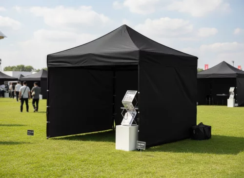 Kereskedői Rendezvénysátor 3×3 m Fekete