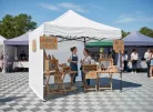 Kereskedői Rendezvénysátor 3×3 m Fehér