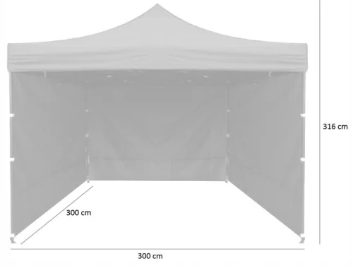 Kereskedői Rendezvénysátor 3×3 m Zöld