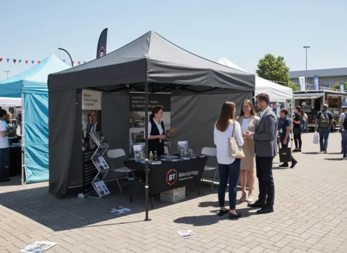 Kereskedői Rendezvénysátor 3×3 m Szürke