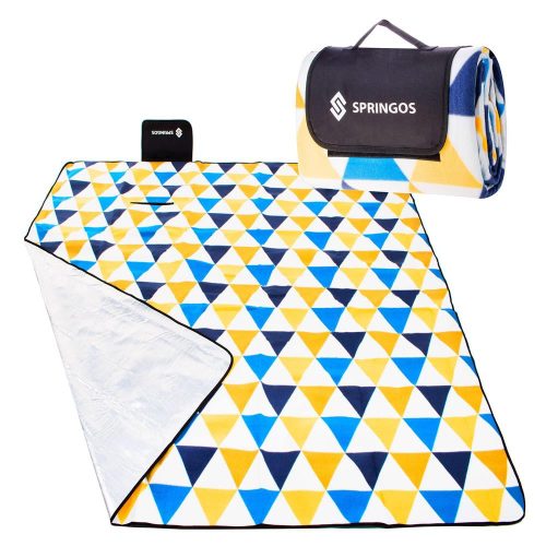 Piknik takaró, háromszög mintás, 200x200 cm-es piknik pléd