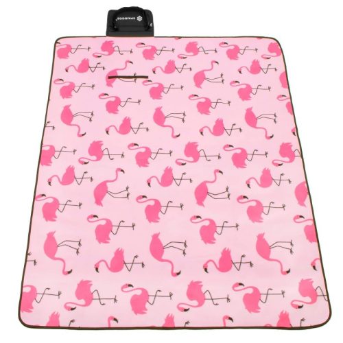 180x150 cm-es piknik takaró, flamingómintás piknik pléd