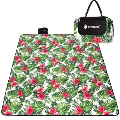 Piknik takaró, virágmintás, 200x160 cm-es piknik pléd
