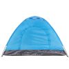 Kétszemélyes kemping sátor, 200x150 cm, kék