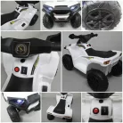 QUAD gyerekeknek, elektromos ATV gyerekeknek, fehér