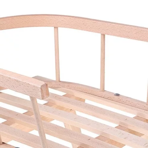 Szánkó bükkfa háttámlával – 90cm, 100kg terh., ajándék húzókával