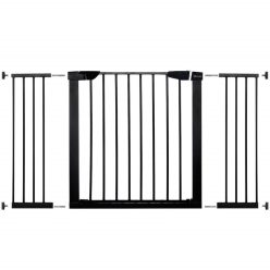   132-138 cm-es biztonsági gyerek rács, állítható méretű, fekete