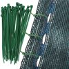 Árnyékoló háló, 1,5m x 10m, zöld, 50 db. kábelkötegelő