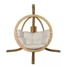 Függőkosár állvánnyal, SwingPod, krémszínű párnával