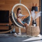 Prémium függőfotel állvánnyal, SwingPod függőkosár, grafit