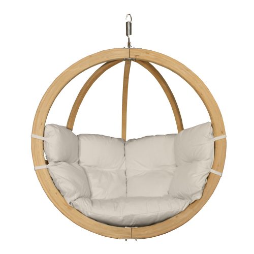 Prémium függőfotel, SwingPod, krémszínű párnával, 120x120cm