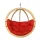 Prémium függőkosár, SwingPod, piros párnával, 120x120cm