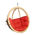Prémium függőkosár, SwingPod, piros párnával, 120x120cm