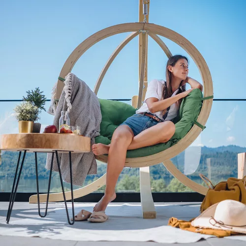 SwingPod prémium függőfotel, függőkosár állvány, natúr