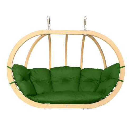 SwingPod XL kétszemélyes függőfotel, zöld színű párnával