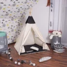 Indián sátor gyerekeknek, fekete-fehér színben