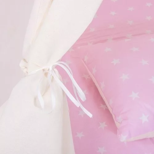 Rózsaszín csillagos indián sátor kislányoknak