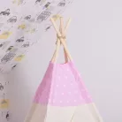 Rózsaszín csillagos indián sátor kislányoknak
