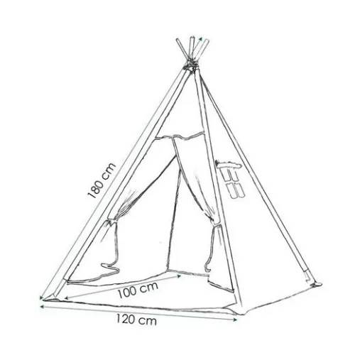 Rózsaszín csillagos indián sátor kislányoknak