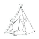 Indián sátor, Teepee - szürke felhőmintás