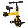 Multifunkcionális sárga gyermek tricikli, futóbicikli 4in1